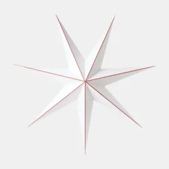 Online Adventsstjärna Noelle 90cm Vit/röd Julbelysning|Novent