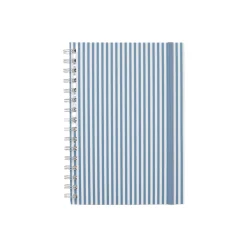 Outlet Anteckningsbok KIT Stripe A5 Blå/vit Skrivbordstillbehör