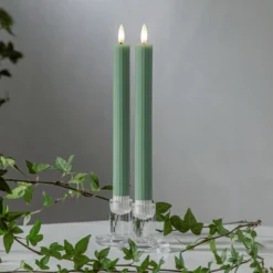 Hot Antikljus LED 2-Pack Grön Led- & Batteriljus|Adventsljus