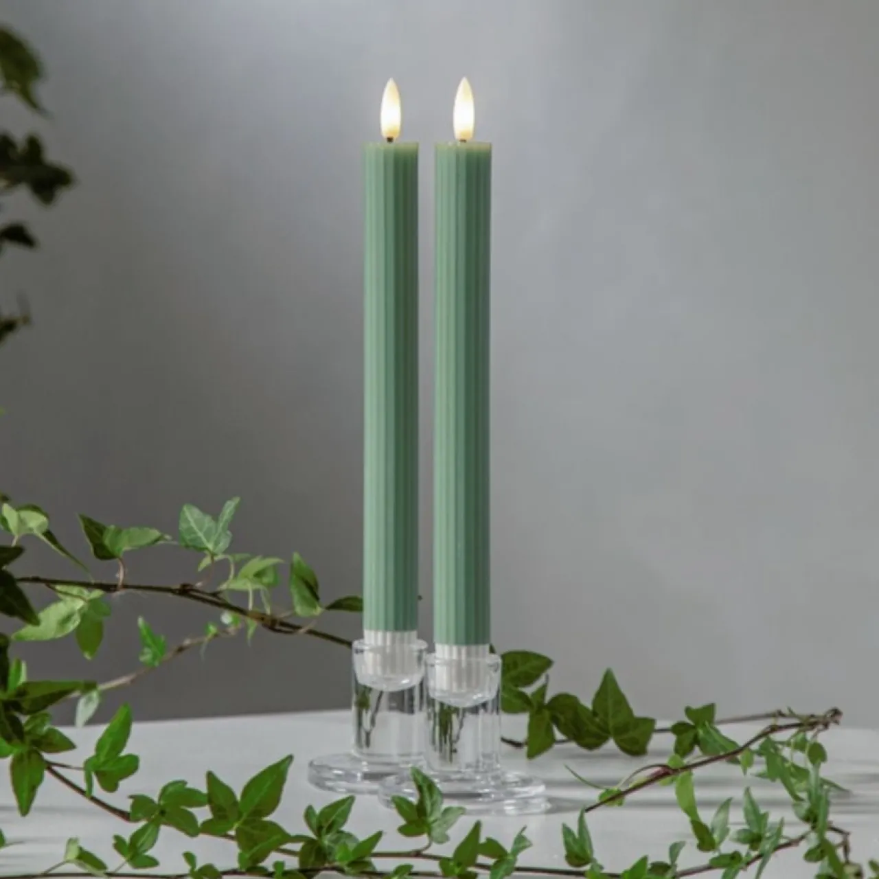 Hot Antikljus LED 2-Pack Grön Led- & Batteriljus|Adventsljus