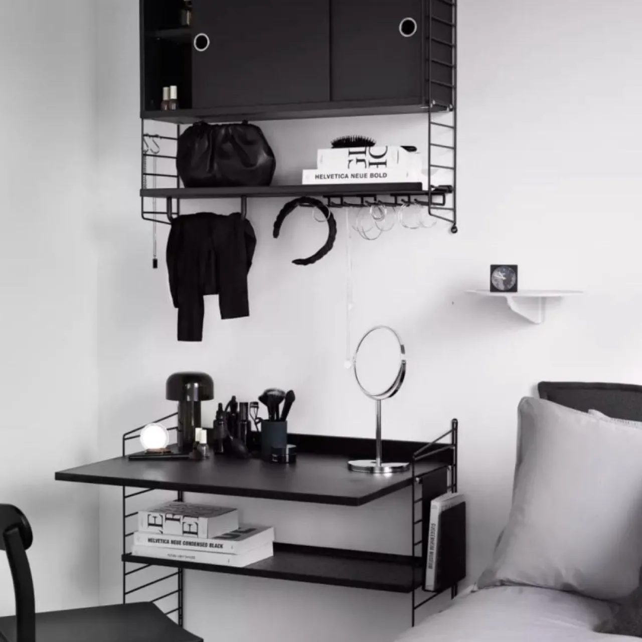 Hot Arbetsskiva 78x58 trä String Skåp & Fällbord