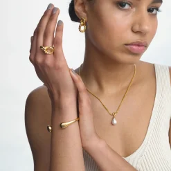 Hot Armband Bolded Drops Guld Armband Guld|Smycken Dam