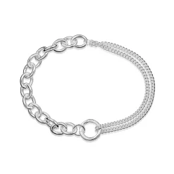 Clearance Armband Contrast silver Armband Silver|Smycken Herr