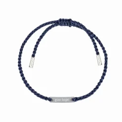 Hot ARMBAND GIVE HOPE tråd/silver Navy Armband Silver