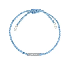 Hot ARMBAND GIVE HOPE tråd/silver Powder Blue Armband Silver|Smycken Dam