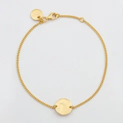 Outlet Armband Minimalistica Hammered Guld Armband Guld