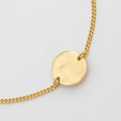 Outlet Armband Minimalistica Hammered Guld Armband Guld