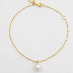 Best Armband Treasure Single Pearl Guld Armband Guld