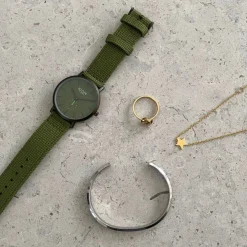 Discount Armbandsur Rece 38 mm Mörkgrön Klockor