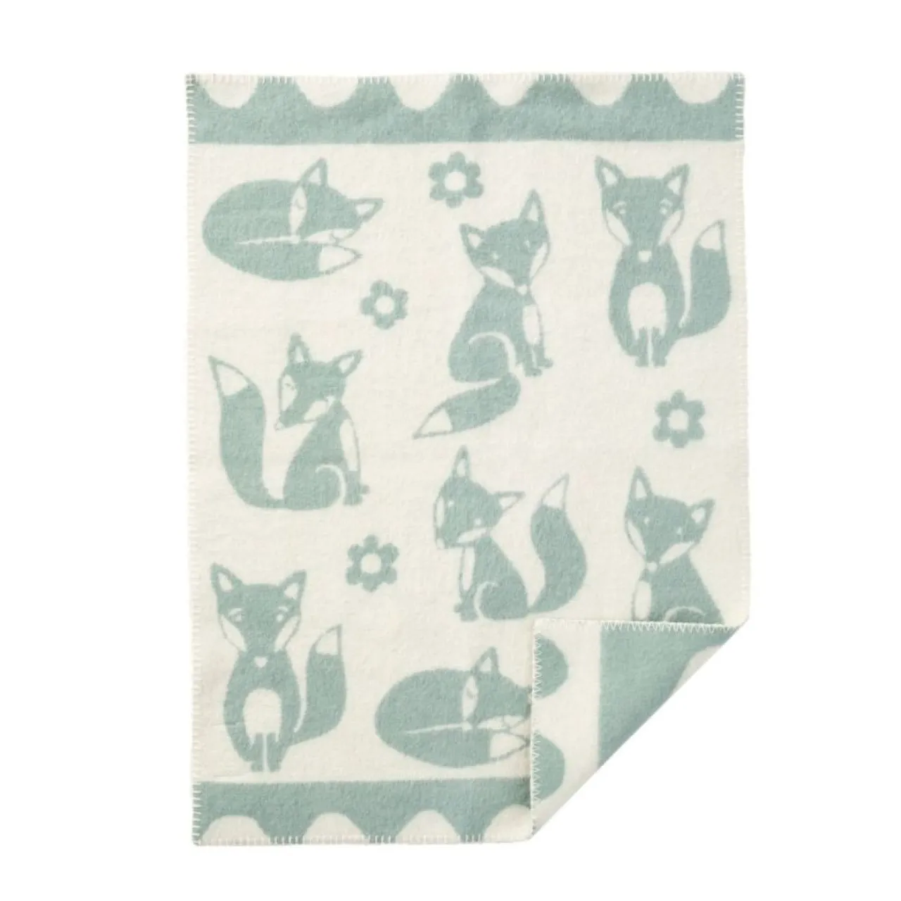 Clearance Barnpläd Fox Ljusblå Barn Barnrum|Filtar & Plädar