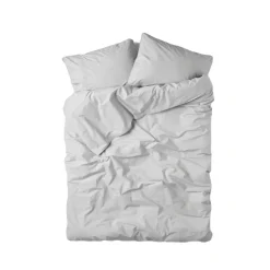 New Bäddset Percale 220x210cm Ljusgrå Påslakanset|Julklappstips