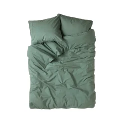 Hot Bäddset Percale 220x210cm Mörkgrön Påslakanset|Novent