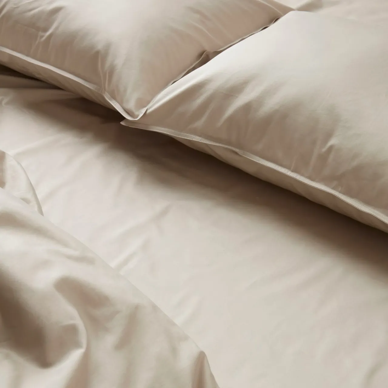 Bäddset Satin 150x210cm Beige Påslakanset|Julklappstips