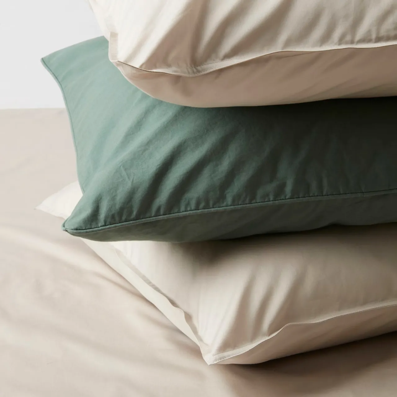 Bäddset Satin 220x210cm Beige Påslakanset|Julfavoriter