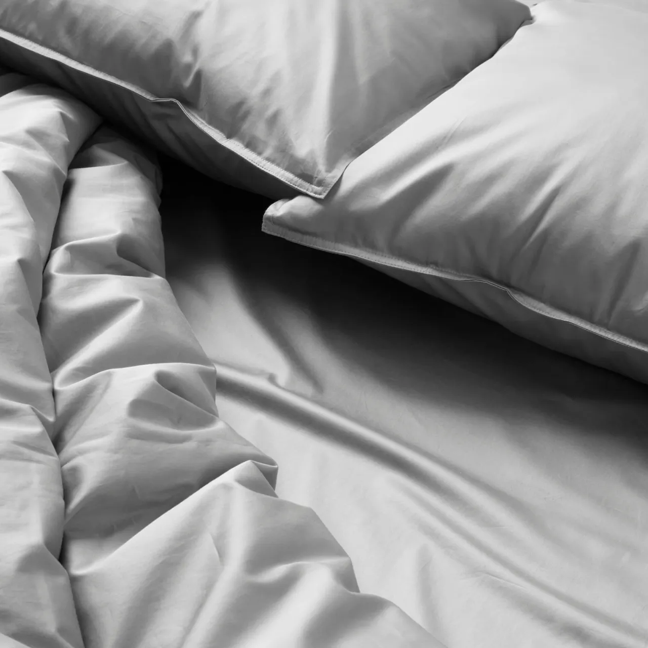 New Bäddset Satin 220x210cm Mörkgrå Påslakanset|Julklappstips