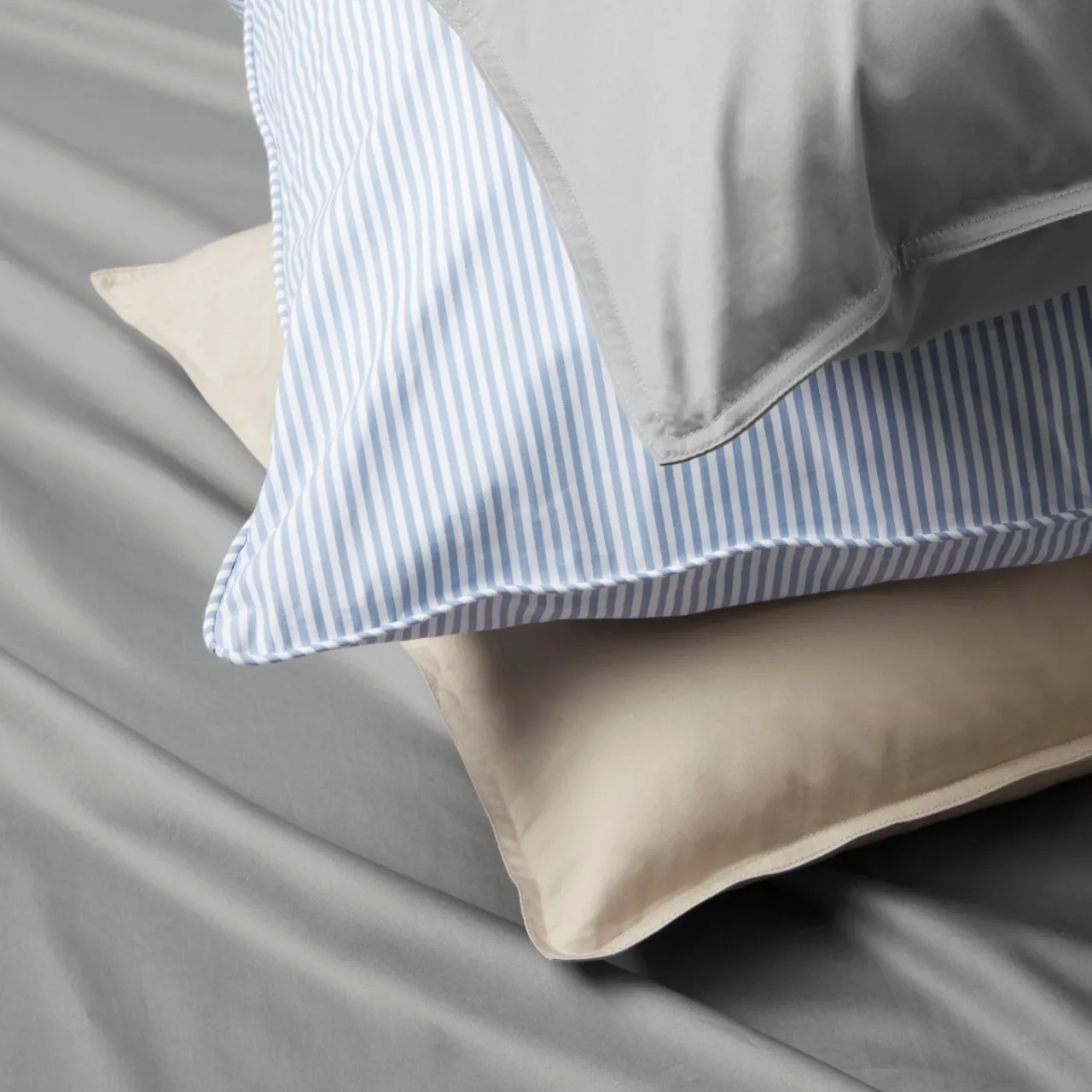 New Bäddset Satin 220x210cm Mörkgrå Påslakanset|Julklappstips