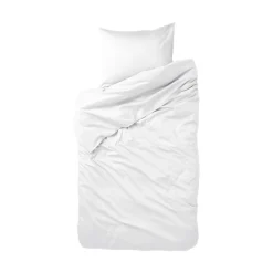 Outlet Bäddset Satin 150x210cm Vit Påslakanset|Novent