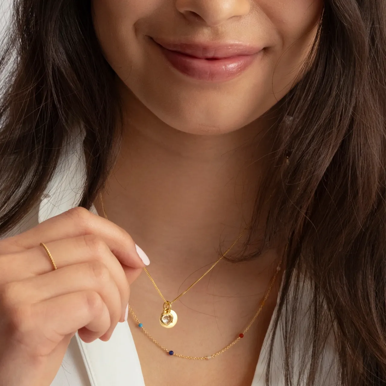 Best Berlock beloved heart Guld Klar Berlocker|Smycken Dam