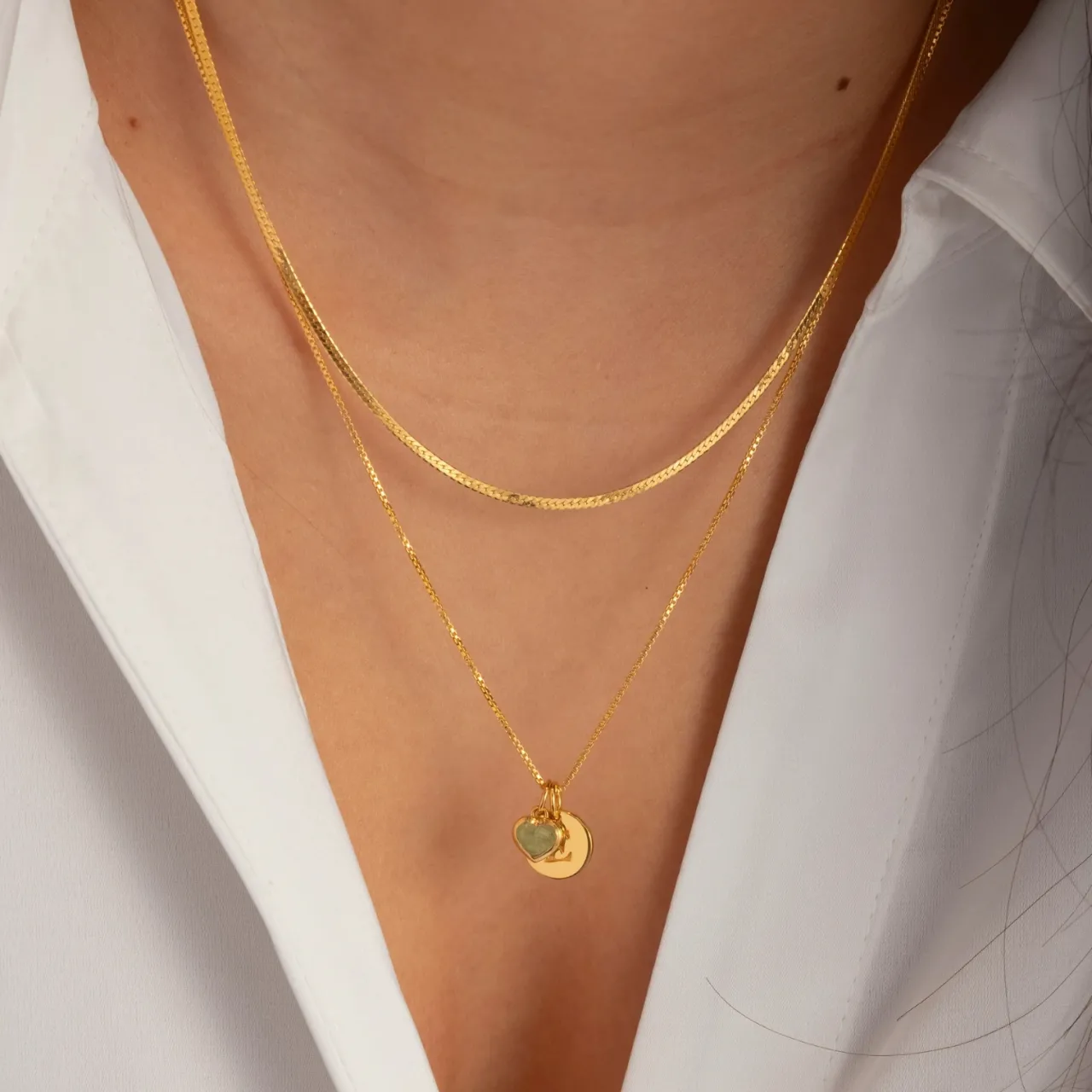 Clearance Berlock beloved heart Guld Grön Berlocker|Smycken Dam