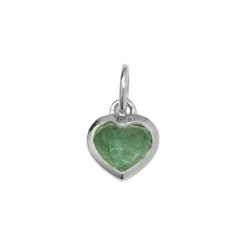Clearance Berlock beloved heart Silver Grön Berlocker|Smycken Dam