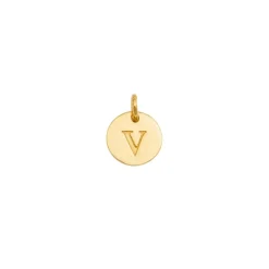 Outlet Berlock Mini Letter Guld V Berlocker