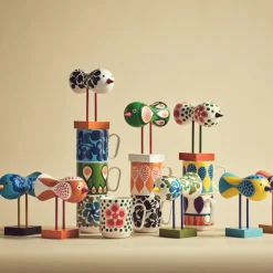 Hot Birds 1967 No.8 orange/röd Träfigurer|Julklappstips