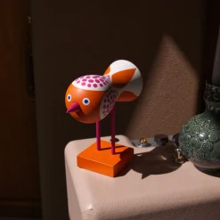 Hot Birds 1967 No.8 orange/röd Träfigurer|Julklappstips