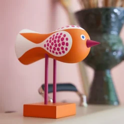Hot Birds 1967 No.8 orange/röd Träfigurer|Julklappstips