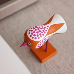 Hot Birds 1967 No.8 orange/röd Träfigurer|Julklappstips