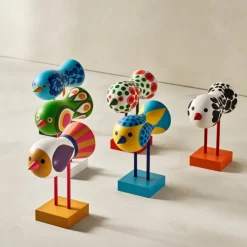 New Birds 1967 No.1 Rosa/Gul Träfigurer|Julfigurer