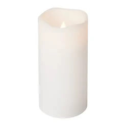 Discount Blockljus LED 7,5x15 cm vit Led- & Batteriljus|Adventsljus