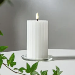 Discount Blockljus 7,5x15cm LED Vit Led- & Batteriljus|Blockljus