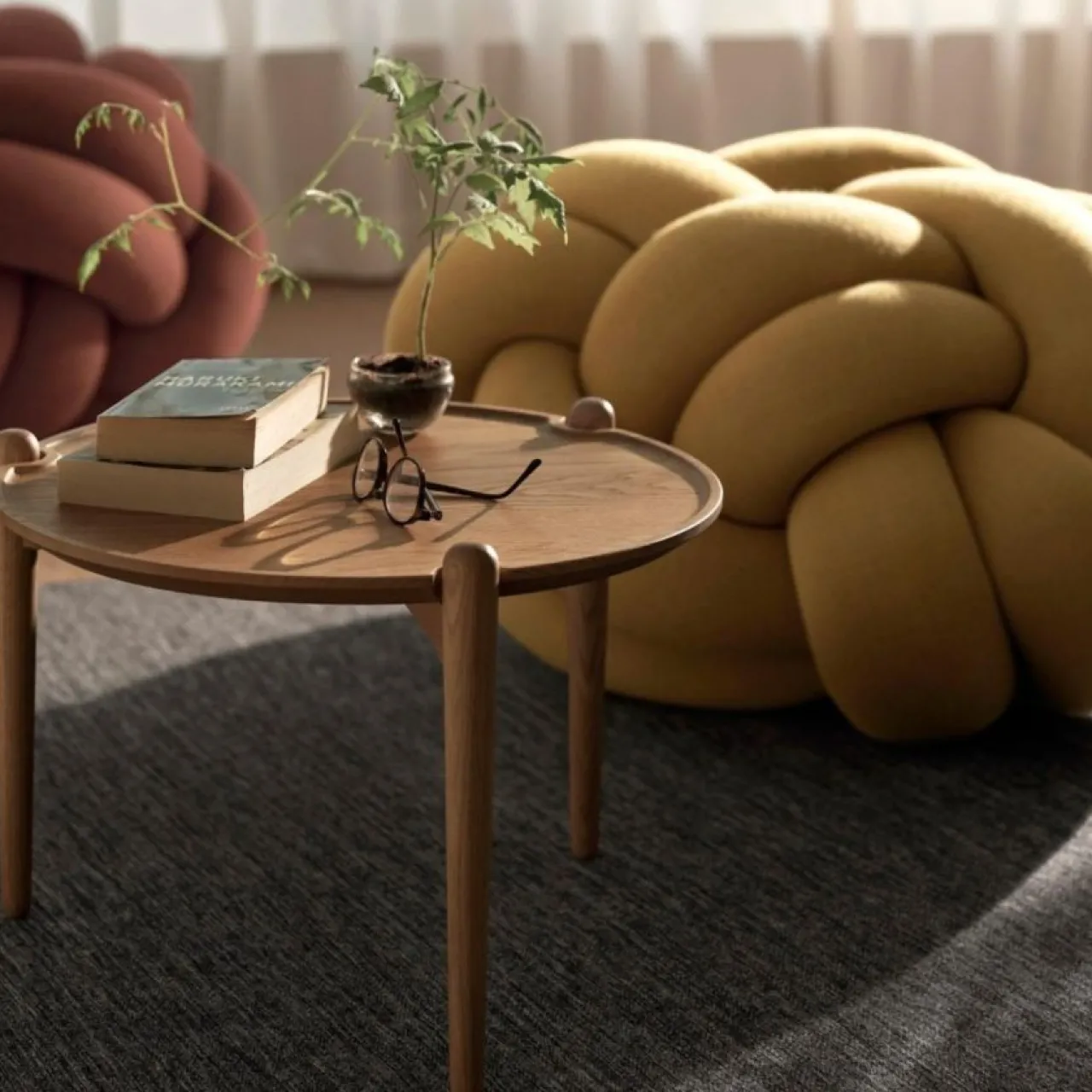 Clearance Bord Aria 50x37cm Brickbord|Runt Soffbord