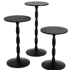 Best Bord Pedestal svart Sidobord