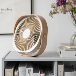 Outlet Bordsfläkt trådlös Fantastic Wood Beige Sommarfavoriter