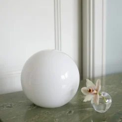 Hot Bordslampa rund glas Vit Bordslampor|Lampor