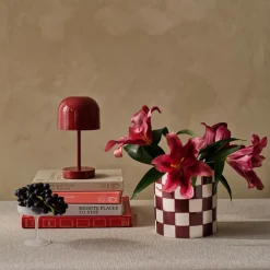 Best Bordslampa uppladdningsbar Ebba burgundy Bordslampor|Uppladdningsbara Lampor