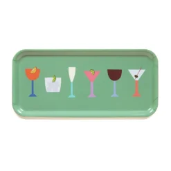 Clearance Bricka Cocktails 32x15 cm Grön Köksinredning|Brickor