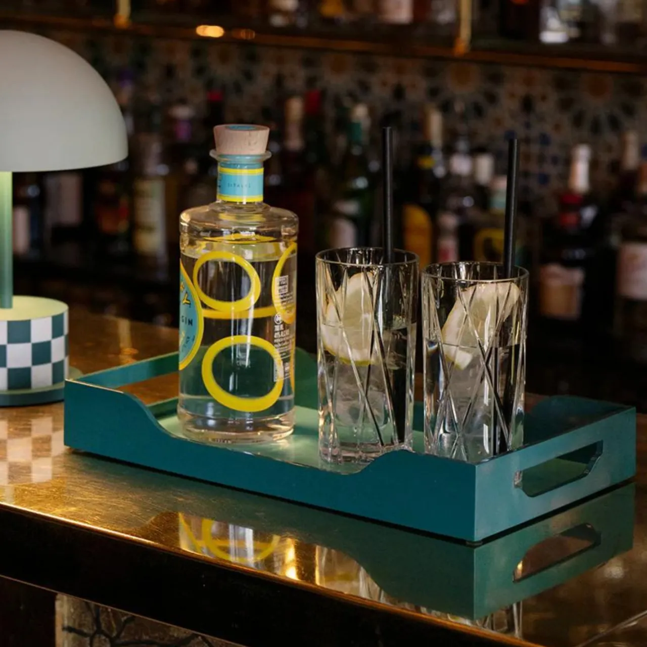 New Bricka Lack - Swell, Turkos/Grön M Köksinredning|Brickor