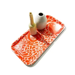 Discount Bricka smal Birds & Berries röd Brickor|Köksinredning