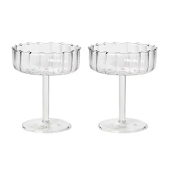 New Champagne Coupe Frill 2-pack Klar Köksinredning|Champagneglas