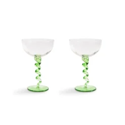 Clearance Champagnecoupe Spiral 2 st Julporslin