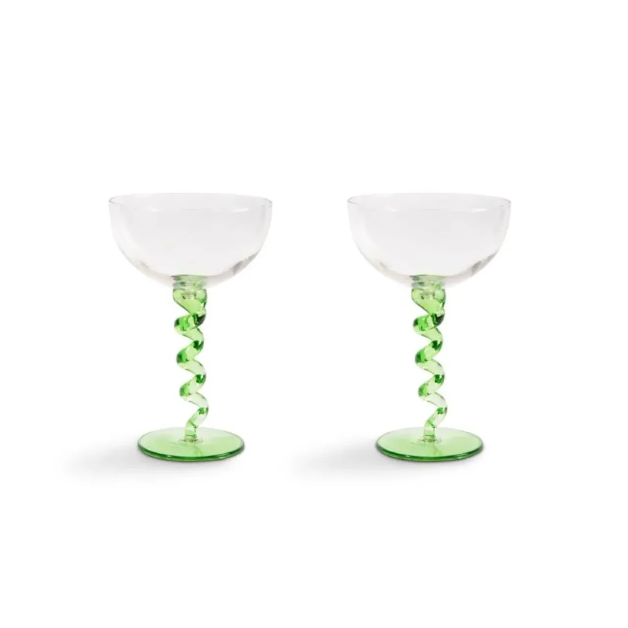 Clearance Champagnecoupe Spiral 2 st Julporslin