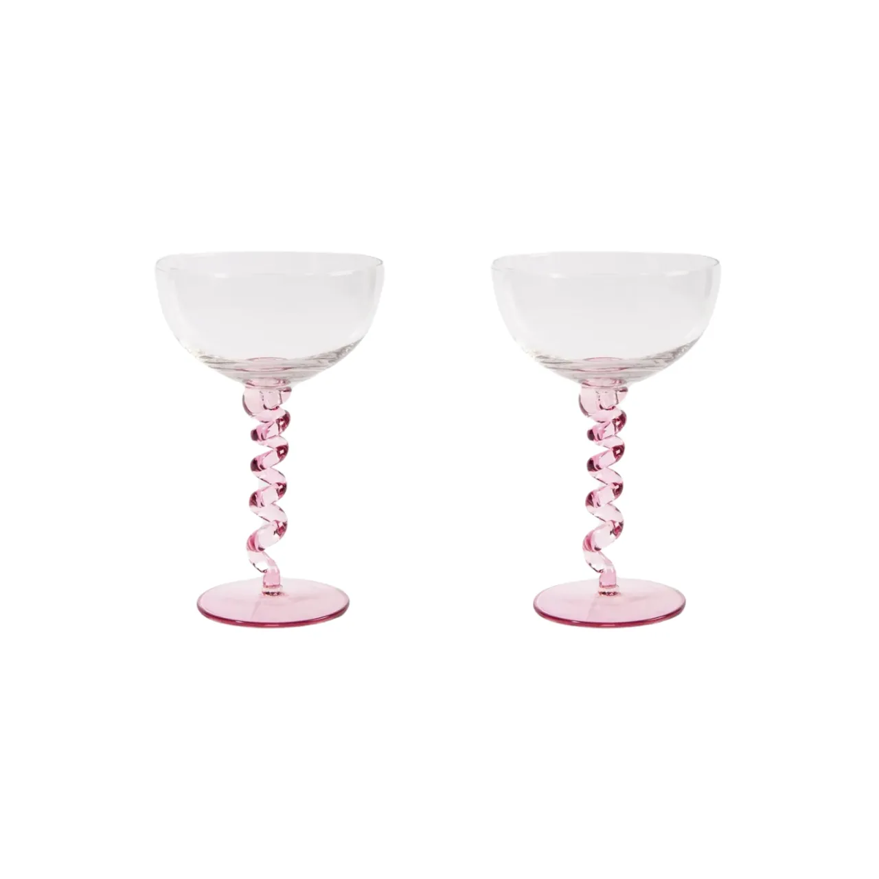 Clearance Champagnecoupe Spiral 2 st Julporslin