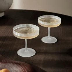 New Champagneglas Ripple 2-P Frostad Dessertskålar|Champagneglas