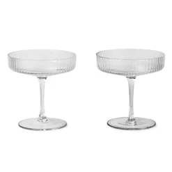 Clearance Champagneglas Ripple 2-P Klar Dessertskålar|Champagneglas