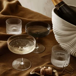 Clearance Champagneglas Ripple 2-P Klar Dessertskålar|Champagneglas