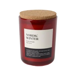 Online Doftljus med kork lock 450gr röd Novent|Julfavoriter