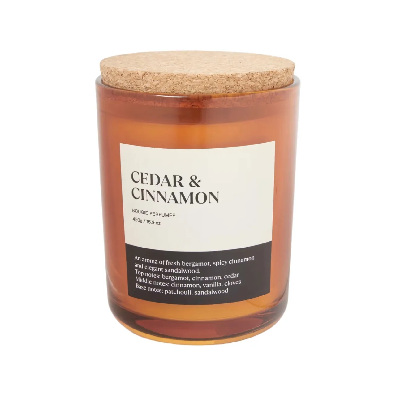 Hot Doftljus med kork lock 450gr Amber Novent|Julfavoriter