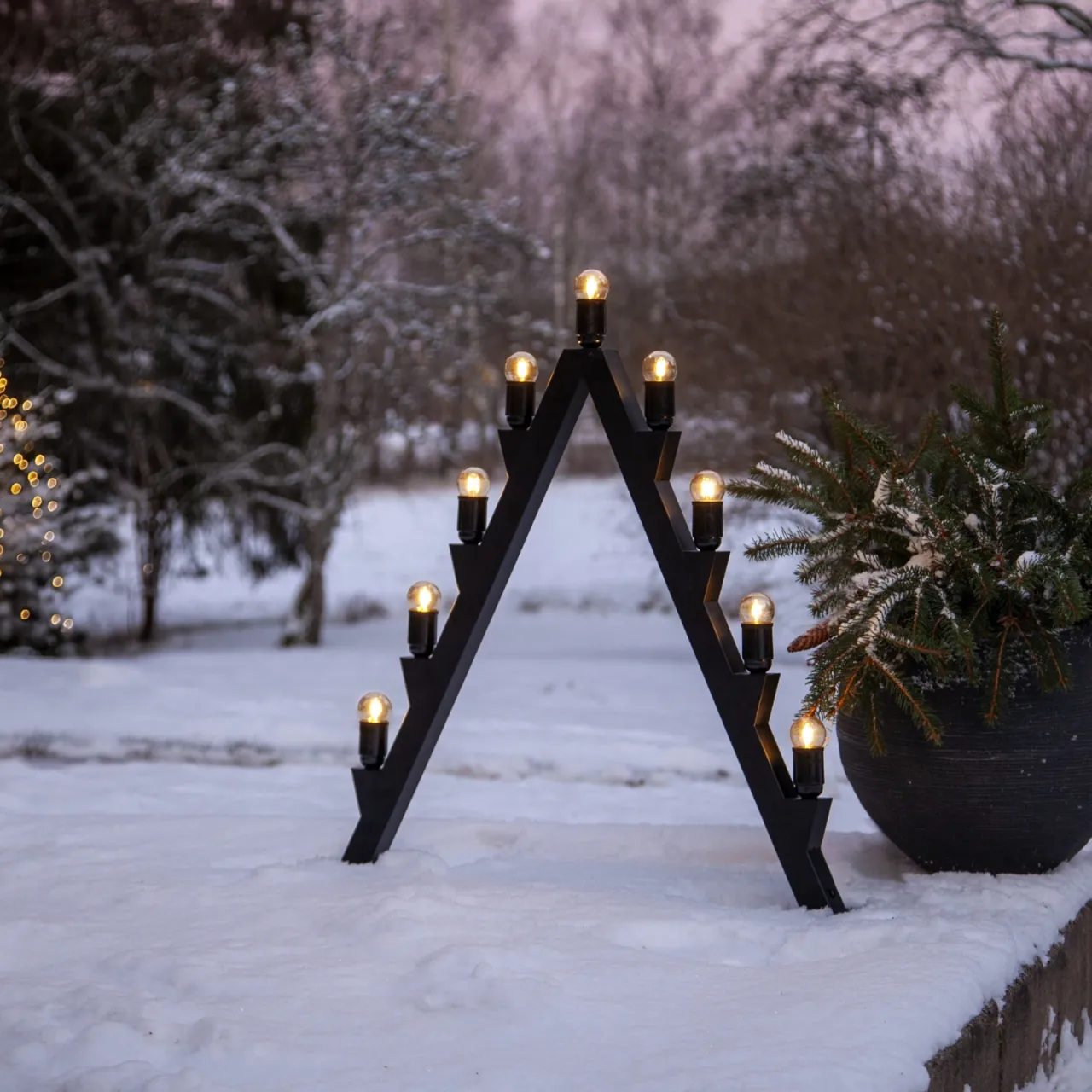 Elljusstake Max Svart Utebelysning|Julbelysning